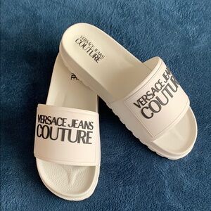 Versace Jeans Couture White Sandals